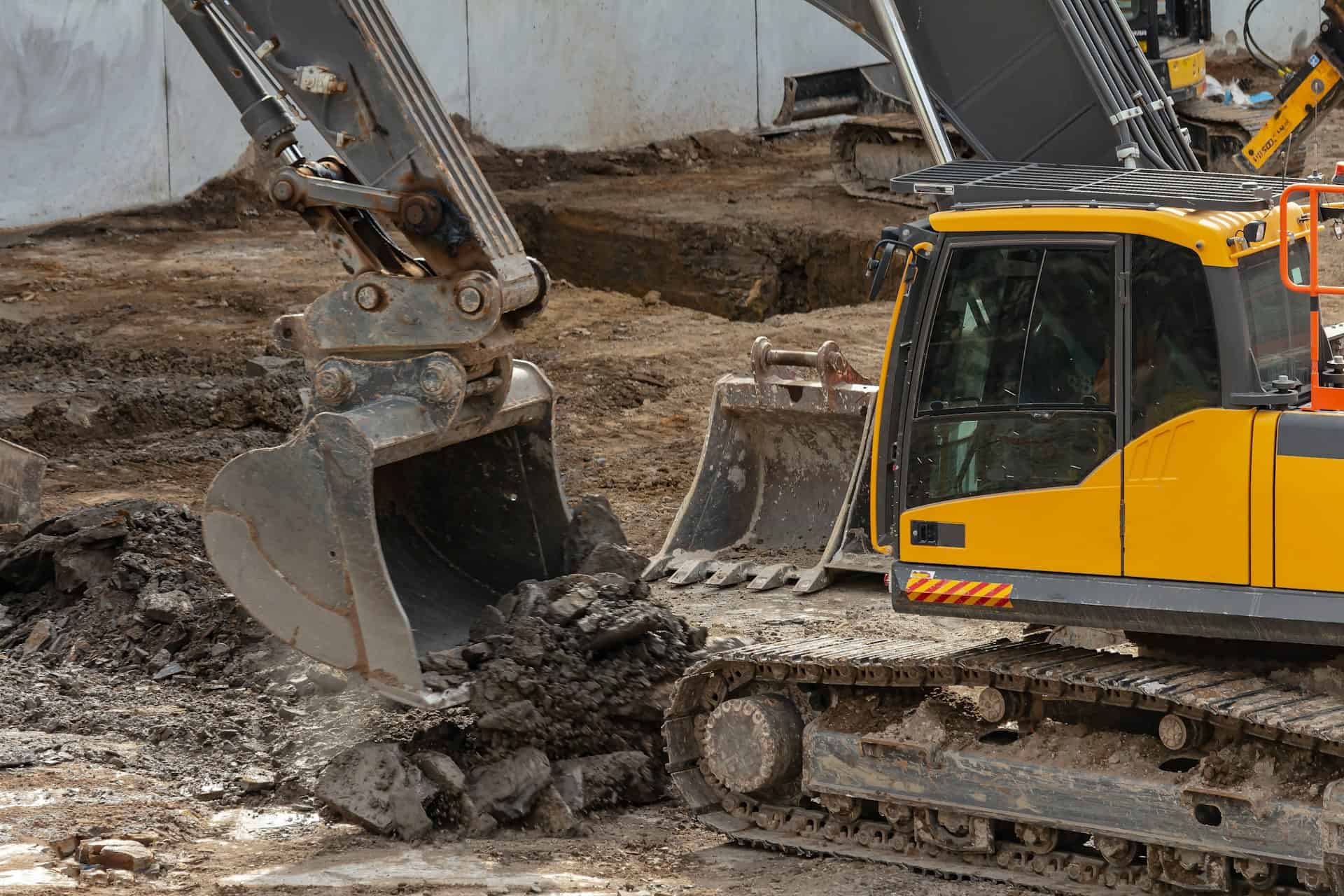 Terraplanagem de um terreno para construção